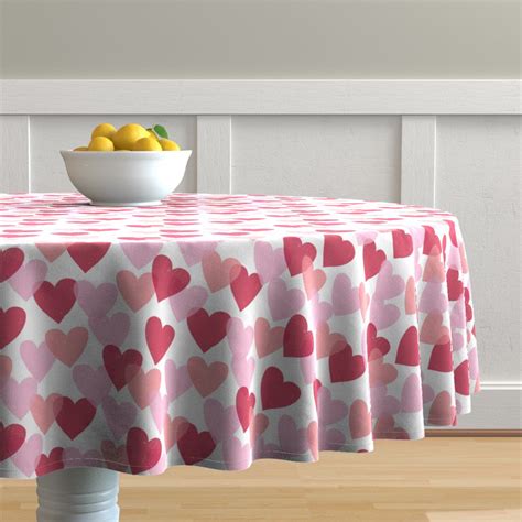 【Material】 Valentines tablecloth round is made from high quality 100% polyester fabric, waterproof, washable and wrinkle free. Strong stitching, soft and durable, this valentines round tablecloth protects your table and furniture from scratches, stains and sun damage.